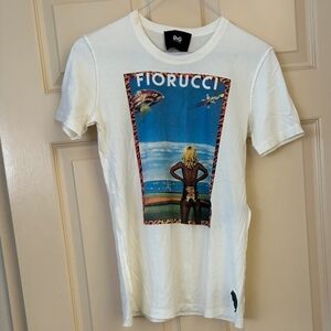 Dolce & Gabbana White Graphic Tee